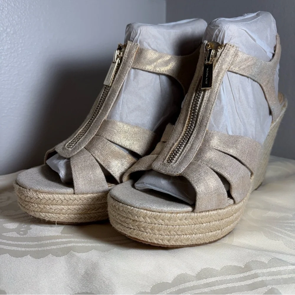 Michael Kors Cream Espadrille Wedges